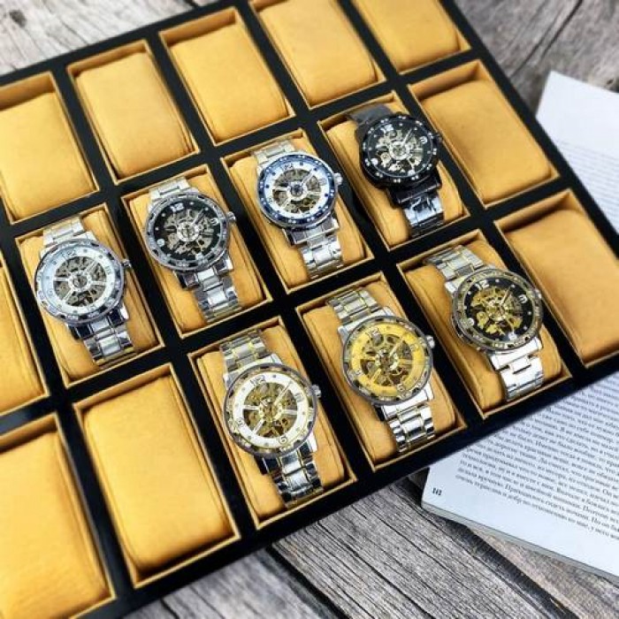 Forsining 8209 Silvr-Gold-Black