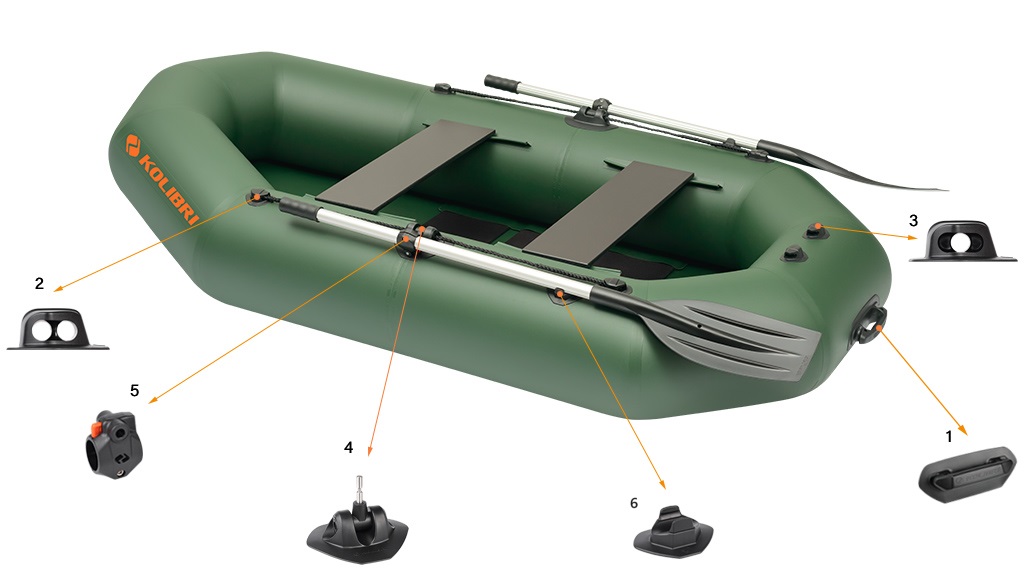 Фурнитура надувной лодки Kolibri K-250T