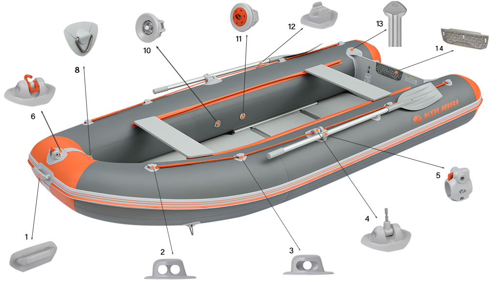 Фурнітура човна Kolibri Sea Line KM-360DSL