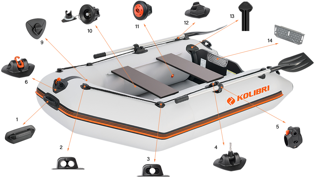 Фурнитура лодки Kolibri КМ-245